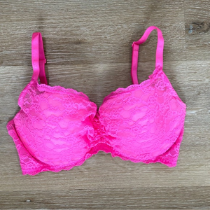 Victoria’s‎ Secret Bra Lace Lined Demi Double Buste Hot Pink 32DD